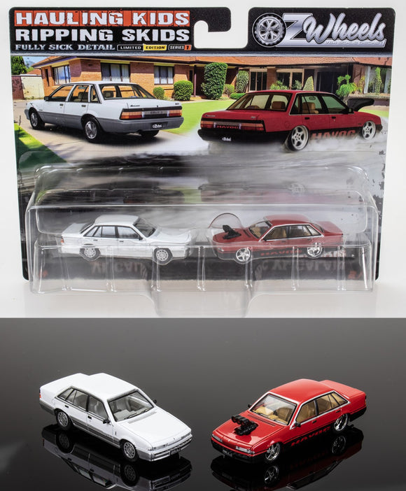 2025 OZ Wheels Hauling Kids & Ripping Skids FSD Holden Commodore Twin Pack
